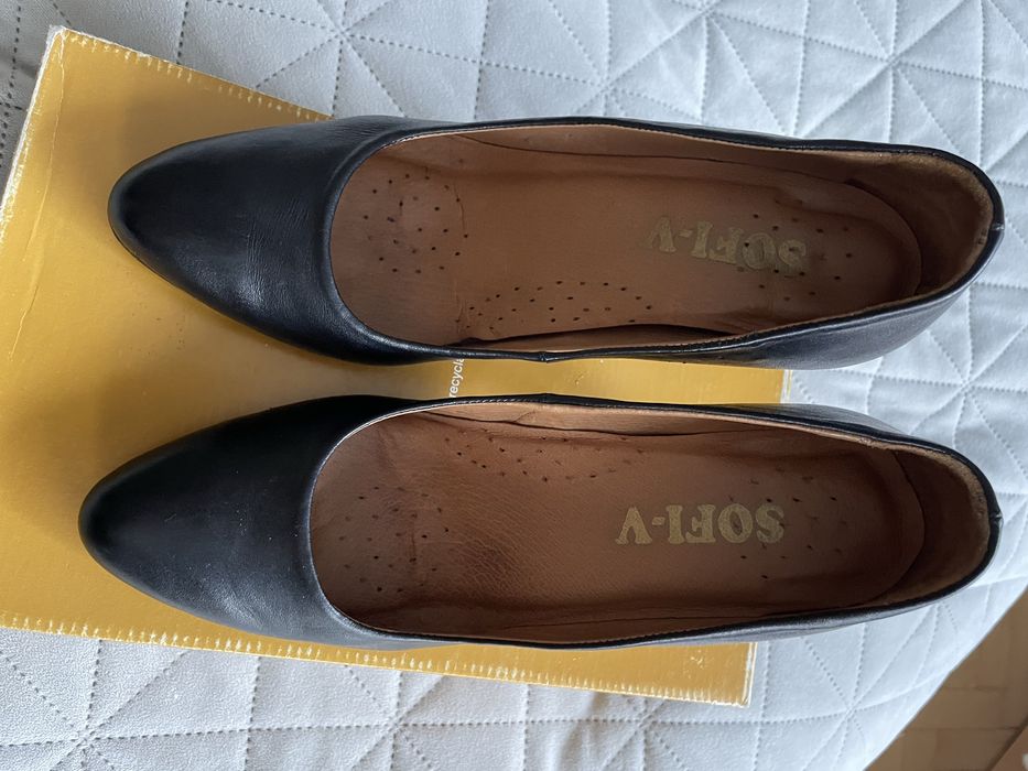 Дамски елегантни обувки естествена кожа