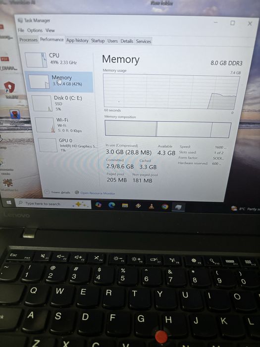 Laptop Lenovo T460 Intel I5 SSD 256gb 8 gb Ram