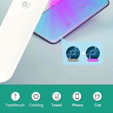 Lampa sterilizare UVC Led, mini, portabila, uz casnic, baterie 500mAh