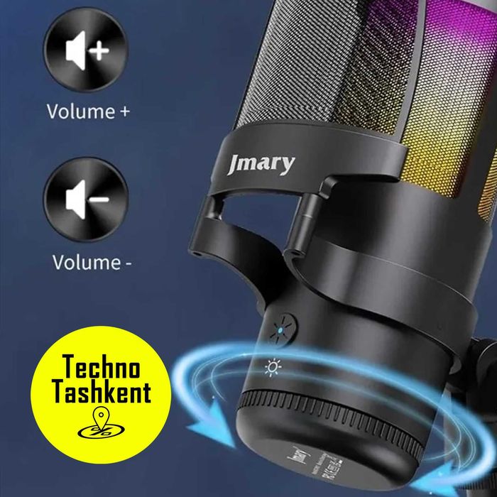 Микрофон для компьютера, игровой, студийный, для стримов, JMARY MCPW13