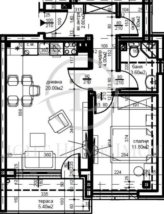 Реф. 1525 Двустаен апартамент / кв. Беломорски