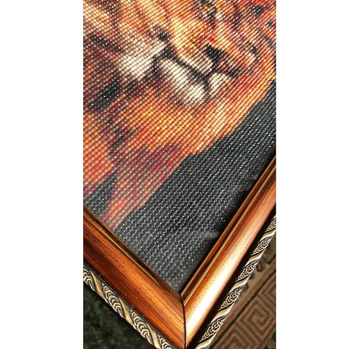 картина ручной работы львы