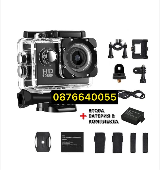 Качествена нова екшън камера ударо и водоустойчива от серия Go-pro