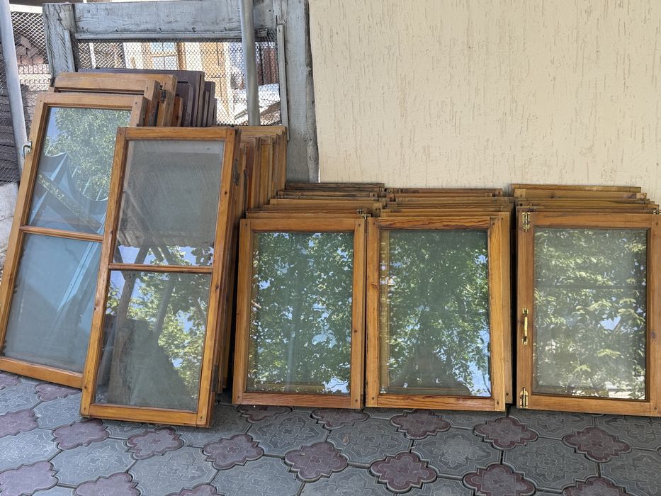 Деревянные  окна  б/у , Бесплатно отдам. В хорошем состоянии.