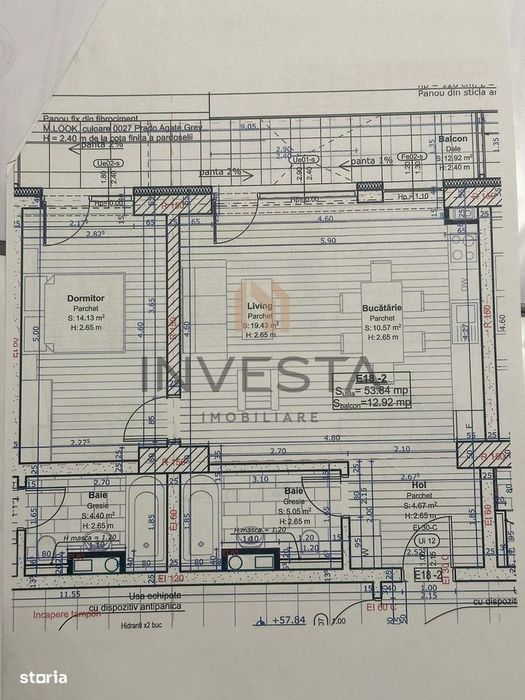 Apartament 2 camere, etaj intermediar, parcare, bloc nou, zona Centru!
