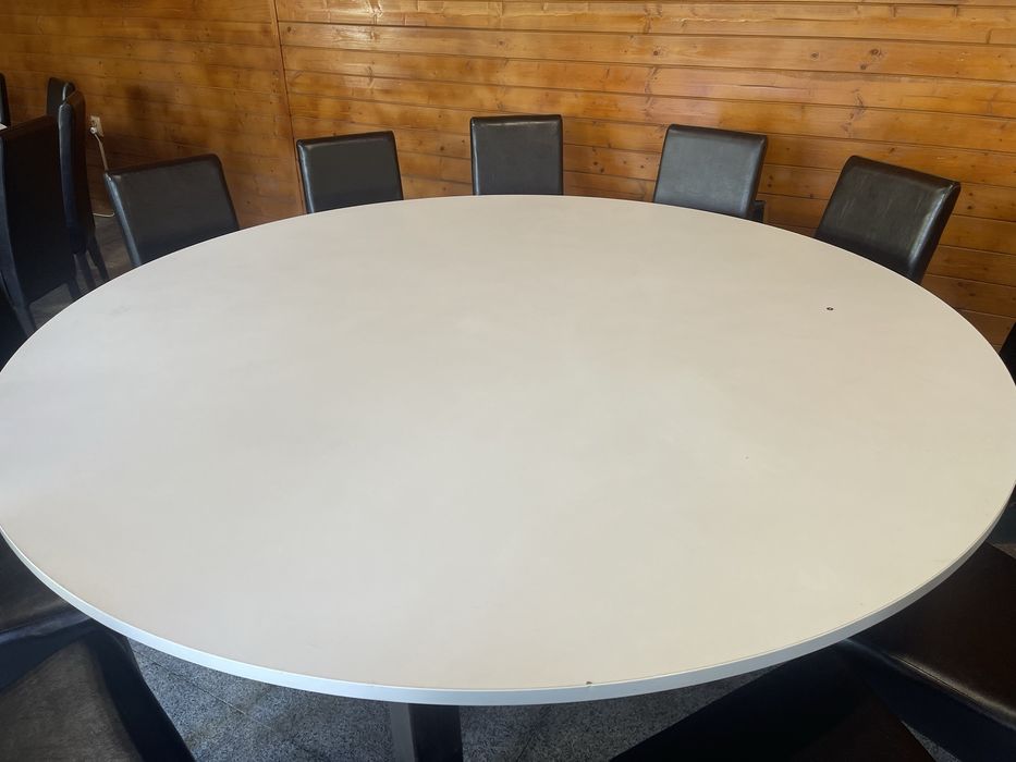 Mese restaurant rotunde, lemn masiv