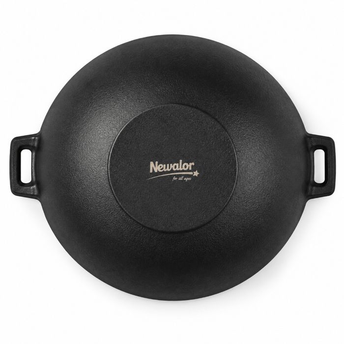 Wok mic din fontă Newalor, 31 cm