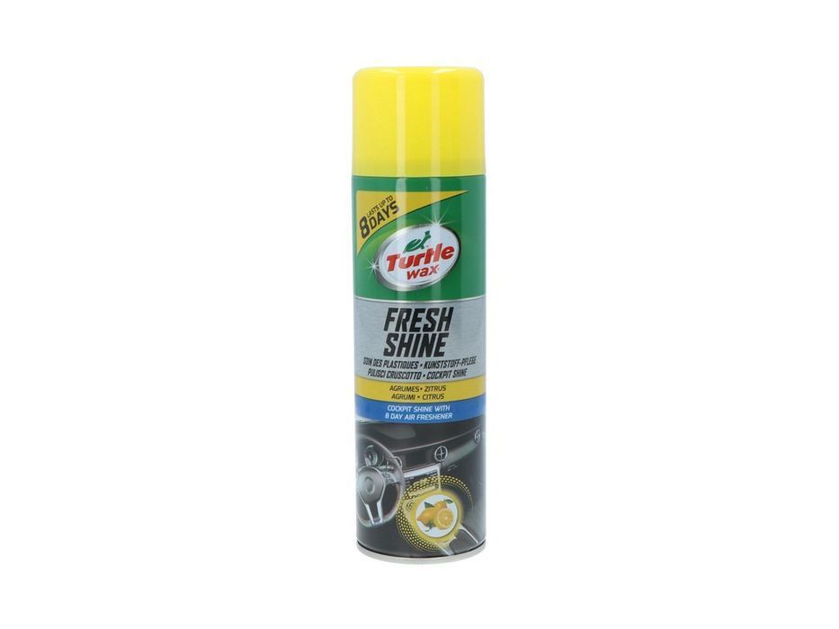 Spray silicon bord Turtle Wax Cockpit Fresh Citrus 500 ml pentru vinil, plastic si cauciuc, efect antistatic si parfum de lunga durata, FG7736