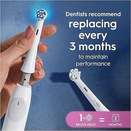 Резервни глави за електрическа четка за зъби Oral-B iO Gentle Care 6 броя, Бял