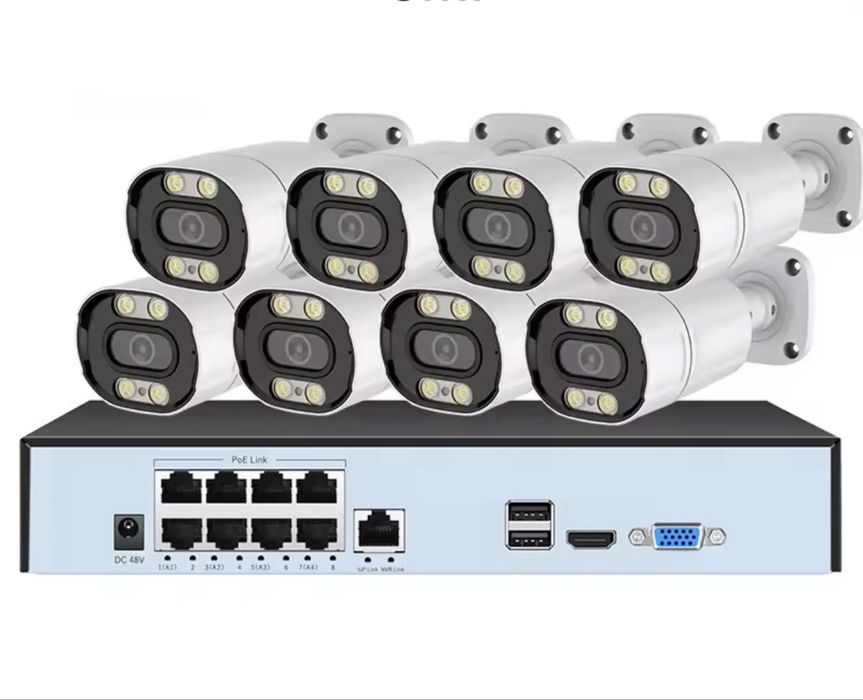 Camere Supraveghere Video KIT Complet 4-8 sau 12 CAMERE Supravegere .OFERIM MONTAJ IN TOATE ORAȘELE .Garantie 3 ani !!a1