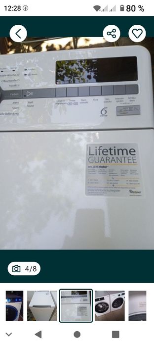 Vând mașină de spălat rufe,haine,8 kg
