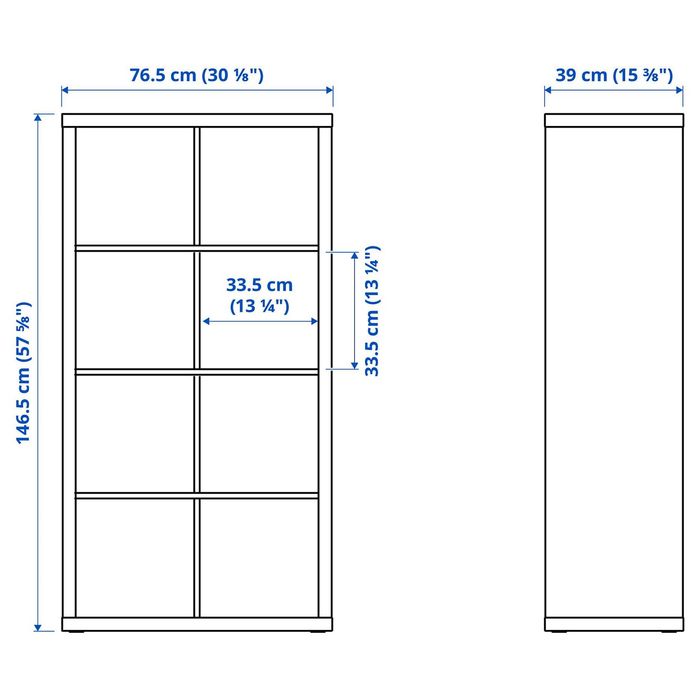 KALLAX етажерка - гланц / IKEA KALLAX Shelving Unit (High Gloss)