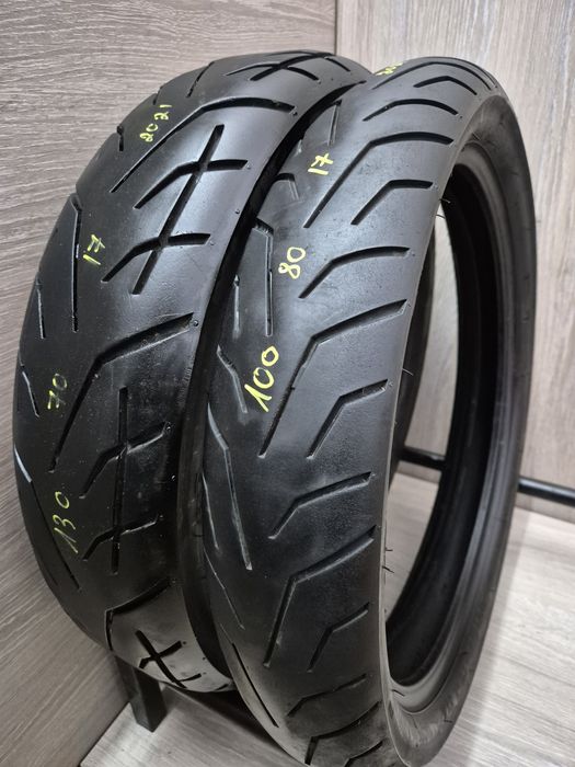 Set anvelope moto 100 80 17 cu 130 70 17 Cst Magsport dot 2021