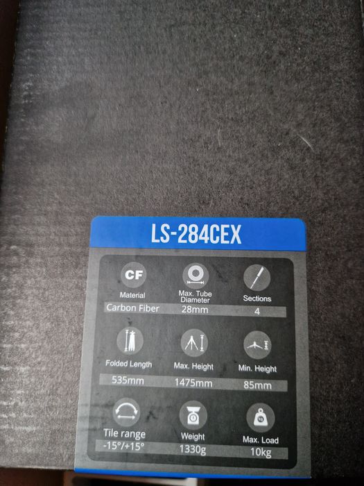 Trepied carbon leofoto Ranger LS-284CEX baza nivelare