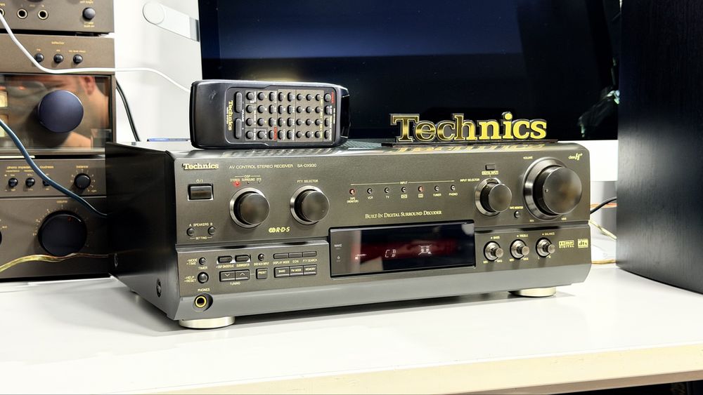 Technics SA-DX930 – Amplificator/Receiver AV Stereo 5.1 | Class H+ | 2x100W | Dolby Digital | DTS | RDS | Digital Optical | Phono | Telecomanda