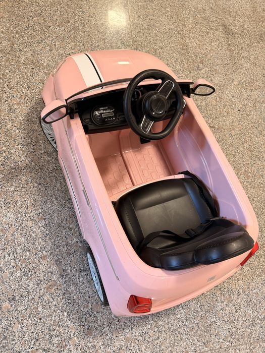 Masinuta electrica copii Fiat 500 roz cu telecomanda