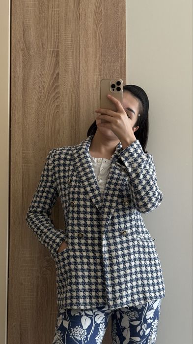 Пиджак твид (Zara)