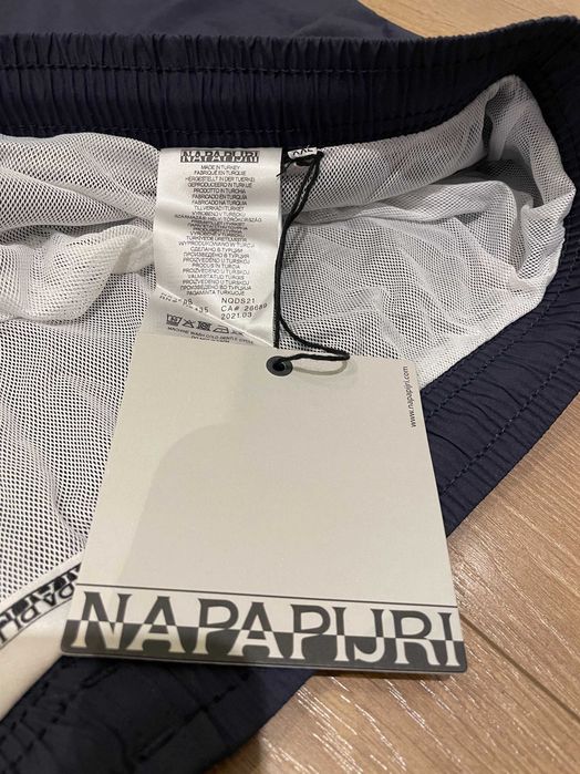 NAPAPIJRI, Оригинални Плувни шорти,тъмно сини с оранжев надпис, размер: XXL