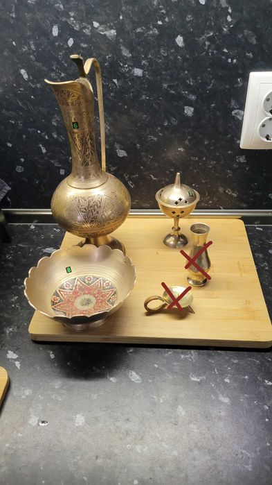 подноси, вази, фруктиери, кандило месингови, старинни