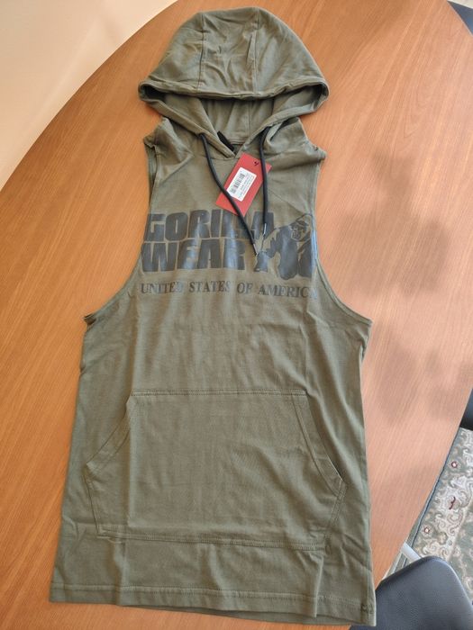 Hanorac fără mâneci cu glugă bărbați Gorilla Wear