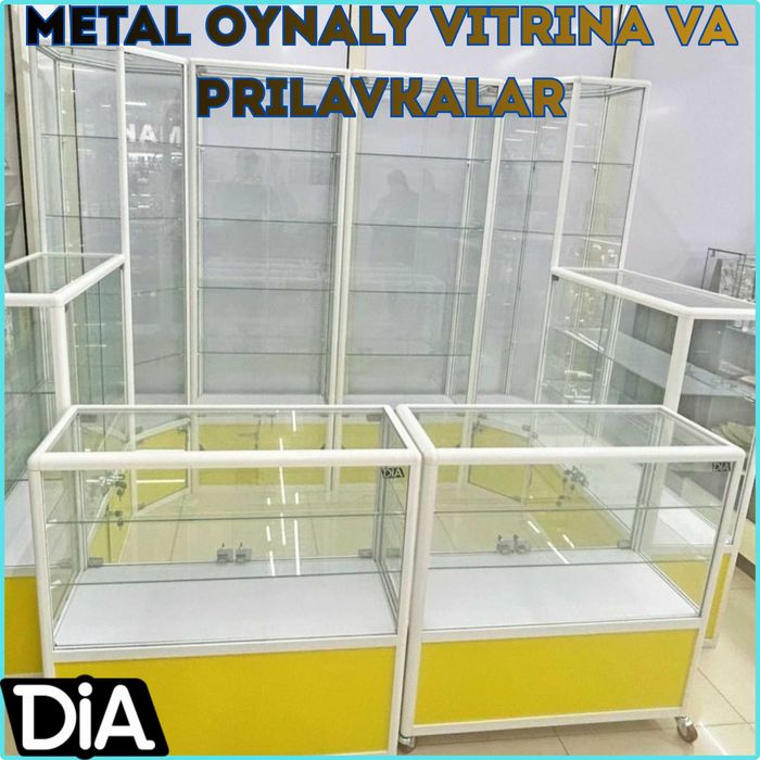 Oynaly prilavkalar, Акция, savdo uskunalari vitrinalar stellajlar