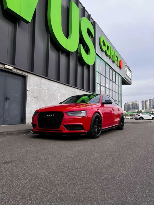 Prelungire Extensie Lip Bara Fata Audi A4 B8 2009-2012, Negru Lucios