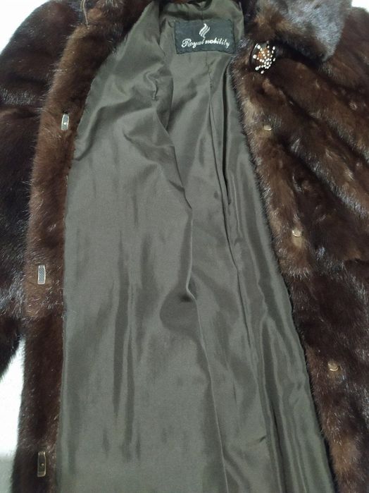Норковая шуба с капюшоном