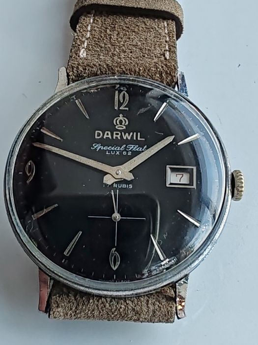 Ceas Darwil Special Flat Calendar 34 mm Funcționează excelent!