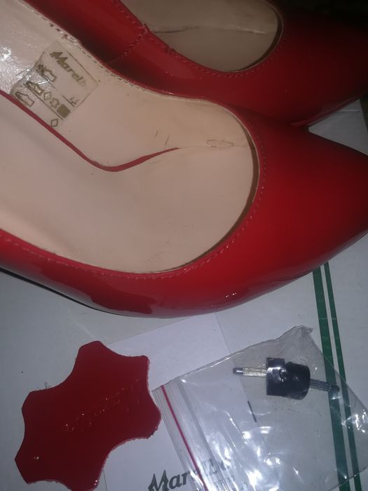 Pantofi roșii piele naturala Matelbo nr 37