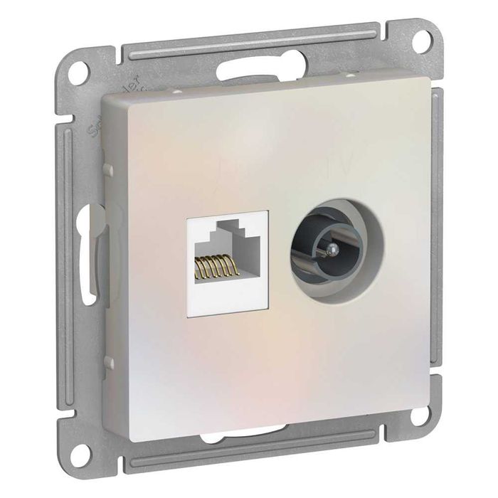 Schneider Electric. AtlasDesign. Розетка двойная TV + RJ45