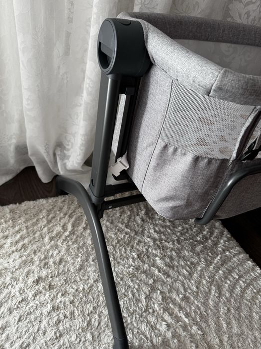 Patuți 2 in 1 Kinderkraft BEA Grey Pătuț co-sleeper