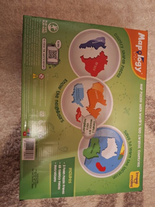 Harta Lumii puzzle spuma
