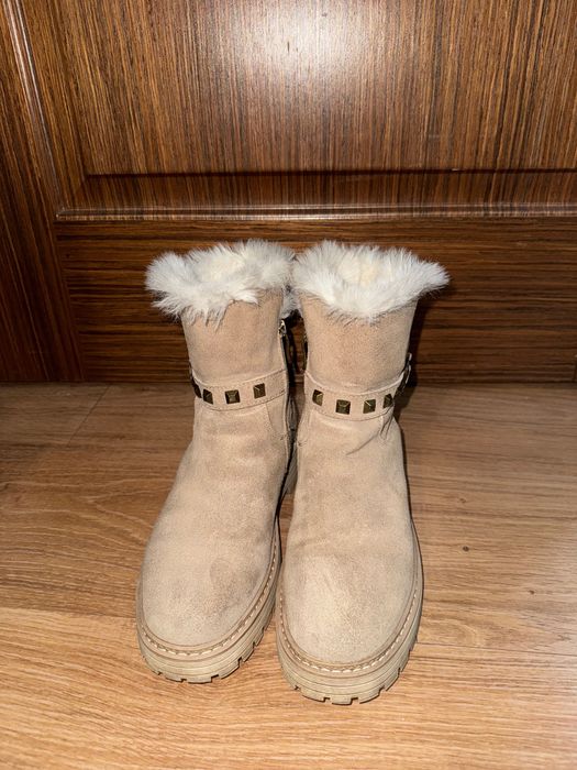 Зимнее ботинки из натуральной замн