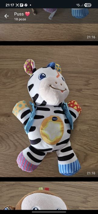 Jucarii bebe si pluș Maimuțica jucăușă si Zebra Vtech