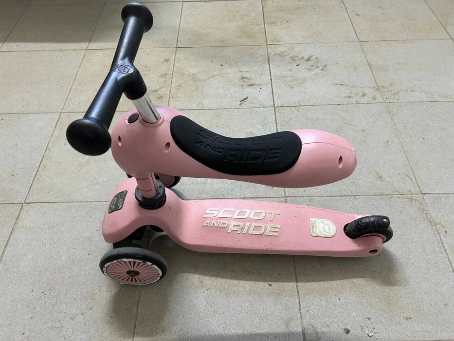 Детска тротинетка Scoot & ride розова Highwaykick 2 в 1