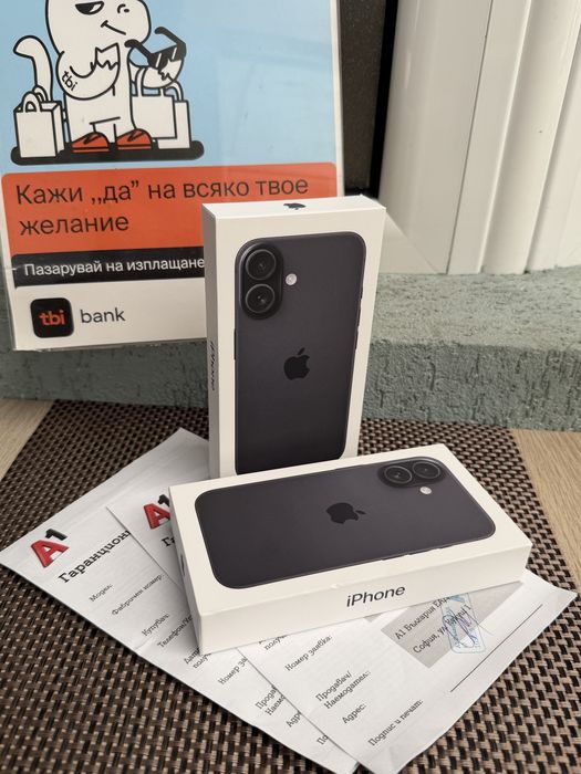 Нов•iphone 16 Black ЛИЗИНГ 25€/м айфон 16 128GB