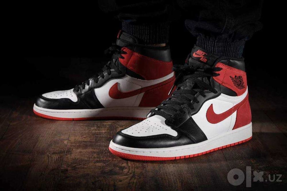 Кроссовки Nike air Jordan 1 Red/black Люкс качества