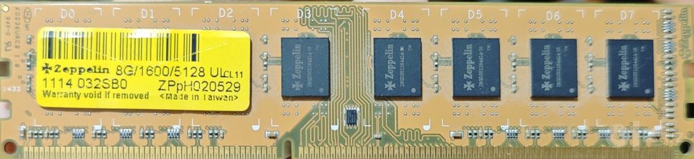 DDR3 8GB 1600mhz Zeppelin