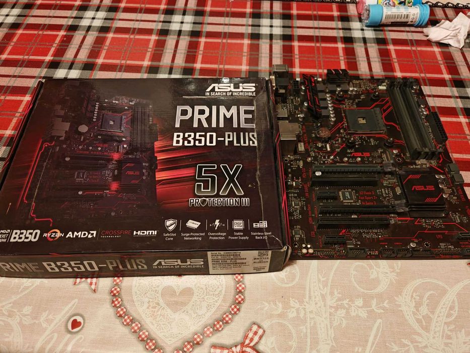 Asus Prime B350-Plus – AM4 дънна платка, отлично състояние