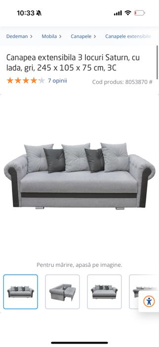 canapea extensibila in  stare impecabila