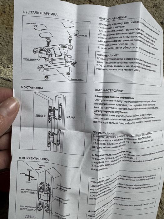 Петля скрытая для дверей