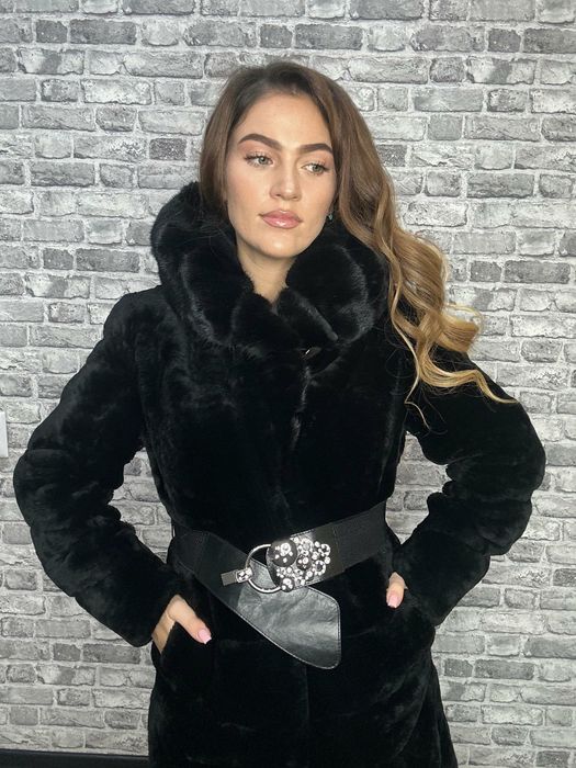 Шуба мутоновая с норкой