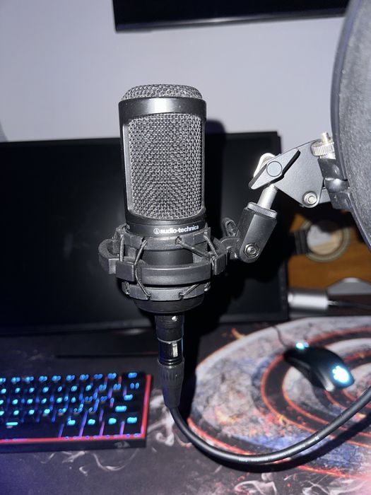 Kit Complet Audio / Streaming: Audio-Technica AT2020 + Placă Sunet Maya 22 USB + Braț + Accesorii