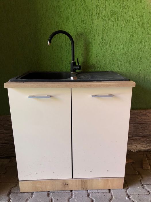 Masca chiuvetă bucătărie cu chiuvetă și baterie incluse