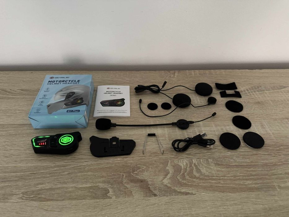 Sistem comunicare moto Gearelec G1 Plus intercom casca motocicleta