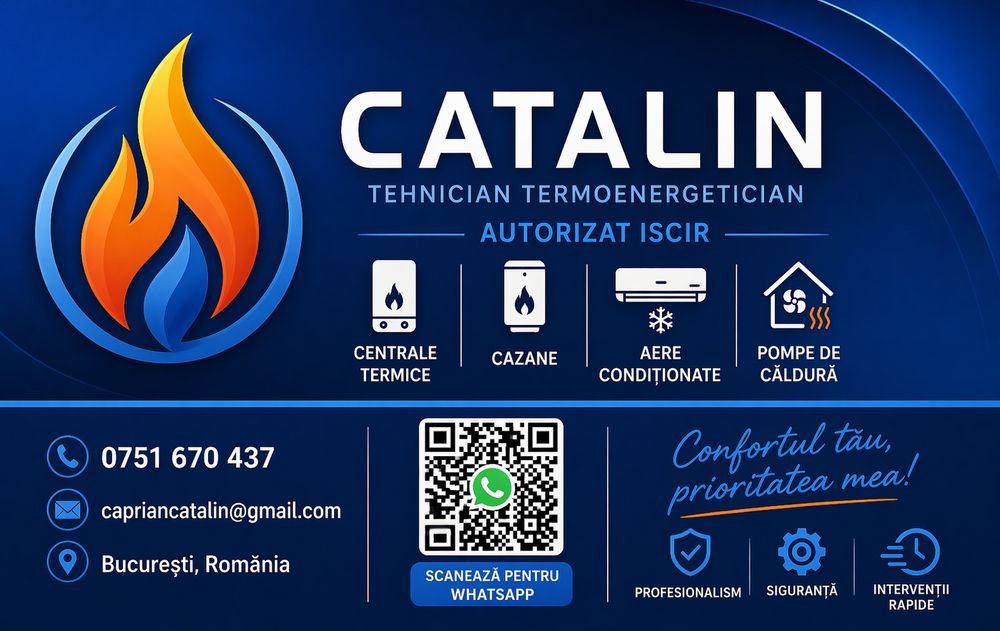 24/7!Autorizat ISCIR! Service profesional centrale termice &aere condiționate