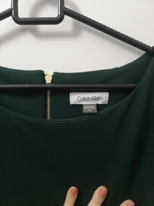 Rochie verde smarald Calvin Klein
