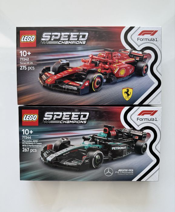 Новые LEGO Speed Champions Formula 1: Ferrari и Mercedes