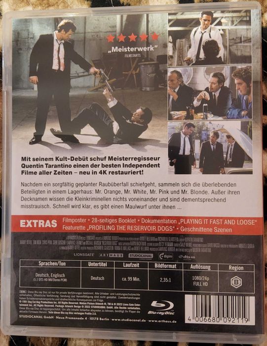 Reservoir Dogs - Blu-ray– Editie de colectie RARĂ cu POSTER ORIGINAL