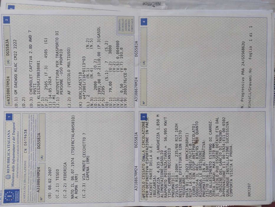 Chevrolet Captiva 2.0 TDI , Шавролет Каптива на части! 
Май 2007